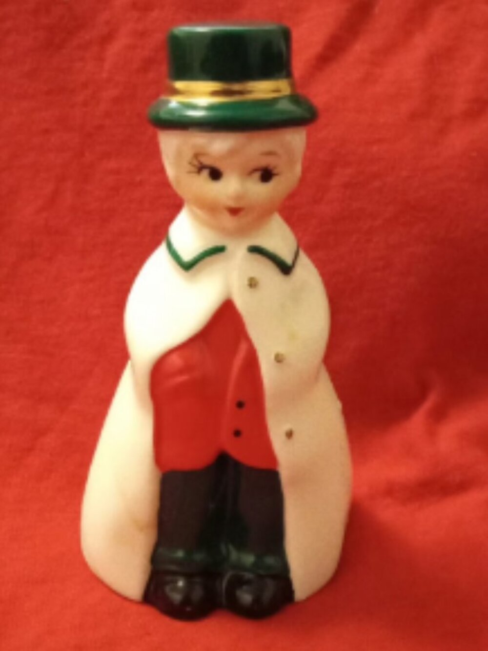 Vintage Porcelain Caroler Bell Figurine Edward